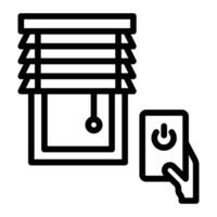 Smart Window Blinds Icon Design vector