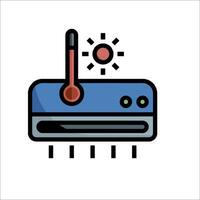 A flat icon of a machine with a light and a fan vector