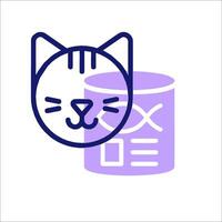A cat is looking at a file icon vector