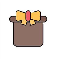 A gift box with a bow on it vector