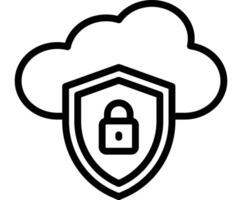 Cloud Security Icon Design vector