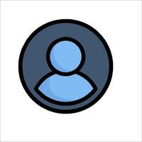 A person icon in a circle on a white background vector