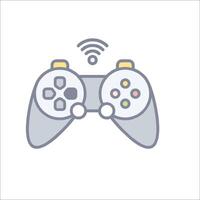 A game controller with wifi icon vector