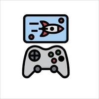 A game controller and a rocket vector