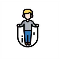 A man standing on a skateboard icon vector