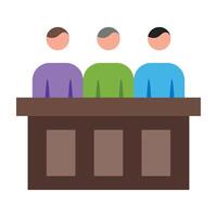 Panel of judges Icon Design vector