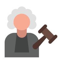 Judge Giving Order Icon Design vector