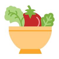 Salad Bowl Icon Design vector