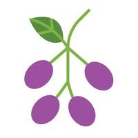 Jambolan Icon Design vector