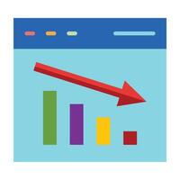 Business Decline Icon Design vector