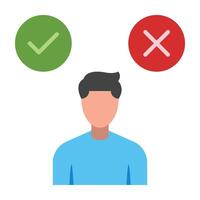 Decision Icon Design vector