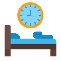 Bed Time Icon Design vector