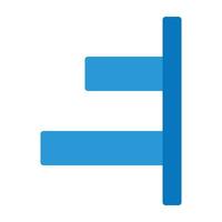 Horizontal Right Align Icon Design vector
