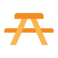 Picnic Table Icon Design vector