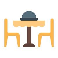 Dining Table Icon Design vector