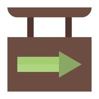 Signboard Right Icon Design vector