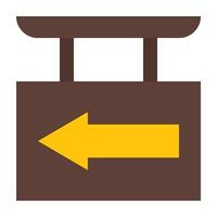 Signboard Left Icon Design vector