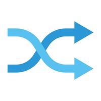 Shuffle Icon Design vector