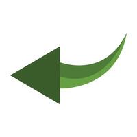 Curved Left Icon Design vector