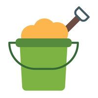 Sand Bucket Icon Design vector