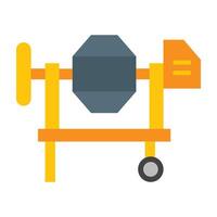 Concrete Mixer Icon Design vector