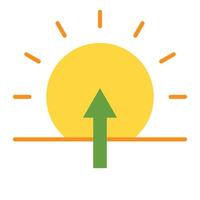 Sun Set Icon Design vector