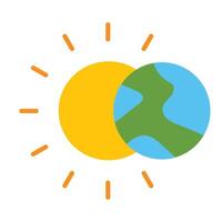 Solar Eclipse Icon Design vector