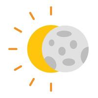 Lunar Eclipse Icon Design vector