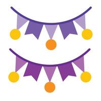 Bunting Icon Design vector