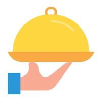 Serving Dish Icon Design vector
