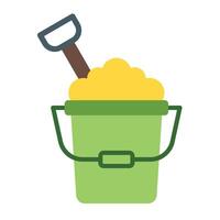 Sand Bucket Icon Design vector