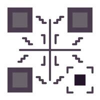 QR Code Icon Design vector