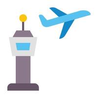 Control Tower Icon Design vector