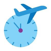 Flight Delay Icon Design vector
