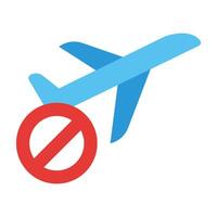 Flight Cancel Icon Design vector