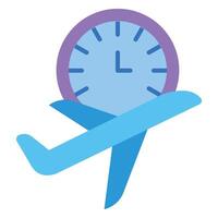 Flight Time Icon Design vector