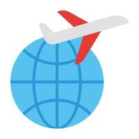 International Flight Icon Design vector