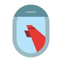 Plane Window Icon Design vector