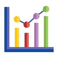 Bar Graph Icon Design vector