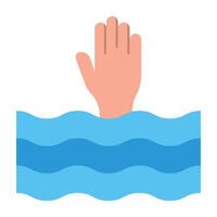 Drowning Icon Design vector