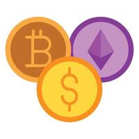 Crypto Icon Design vector