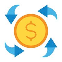 Money Flow Icon Design vector