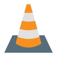 Traffic Cone Icon Design vector