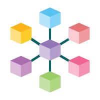 Block Chain Icon Design vector