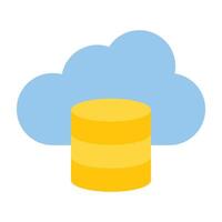 Cloud Storage Icon Design vector