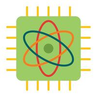 Quantum Computing Icon Design vector