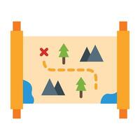 Treasure Map Icon Design vector