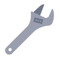 Adjustable Wrench Icon Design vector