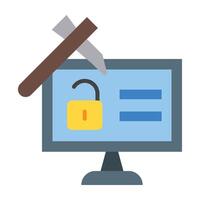 Brute Force Attack Icon Design vector