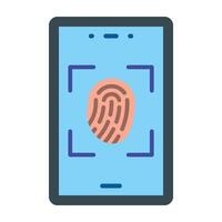 Biometric Security Icon Design vector